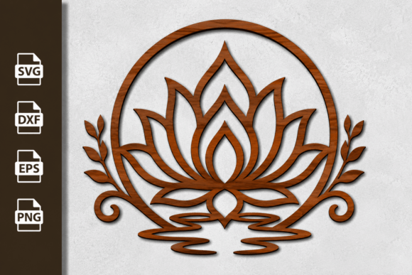 Download Lotus Flower Wooden Wall Art, Laser Cut - Flower Collection