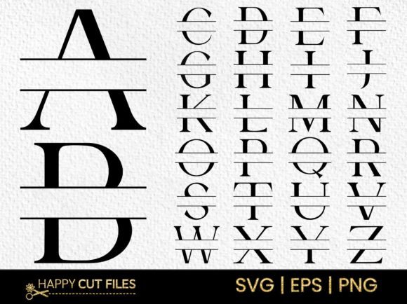 Download Modern Spilt Font Letter Monogram SVG - Monogram Collection