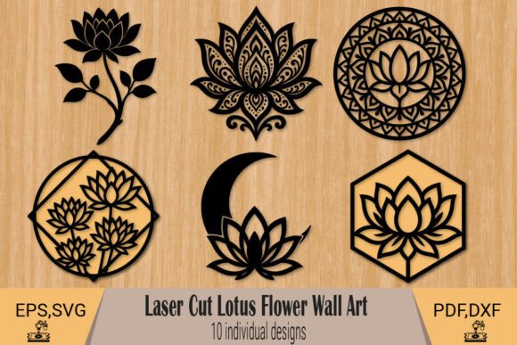 Download Laser Cut Lotus Flower Wall Art - Flower Collection