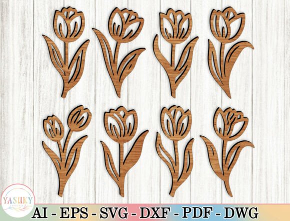 Download 8 Flower Wood Art Laser Cut Files Svg - Premium Resources