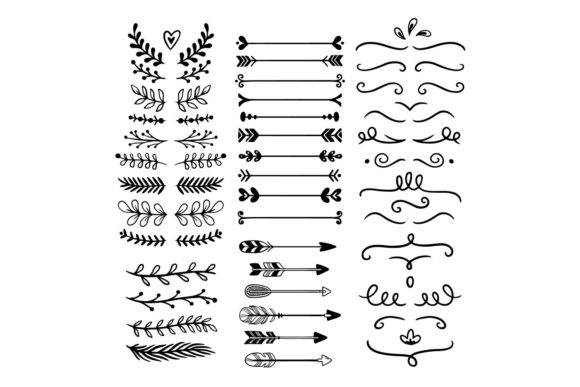 Download Flower and Leaf Ornament Dividers - Premium Resources