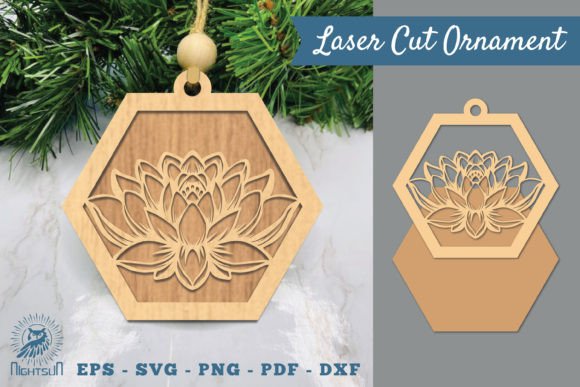Download Lotus Flower Laser Cut Ornament SVG - Flower Collection