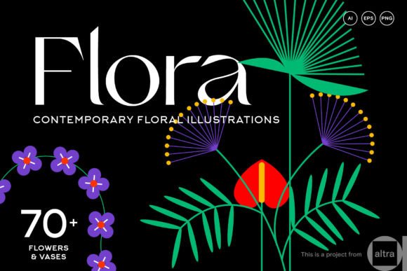 Download Flora - Flower Vector Illustrations - Flower Collection