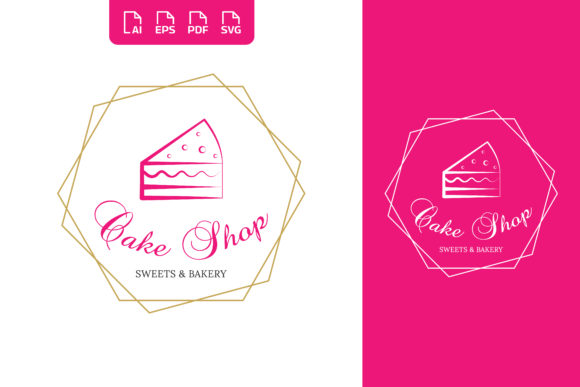 Download Beauty Cake Shop Badge Stamp Logo Design - Shop Collection