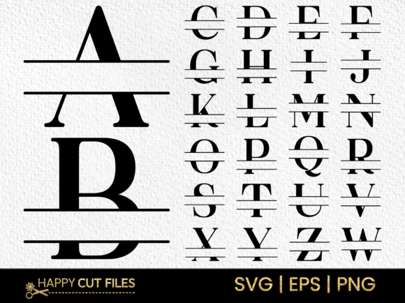 Download Monogram Svg Modern Split Font Letter - Monogram Collection