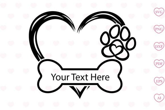 Download Dog Paw with Heart, Dog Svg Monogram - Monogram Collection