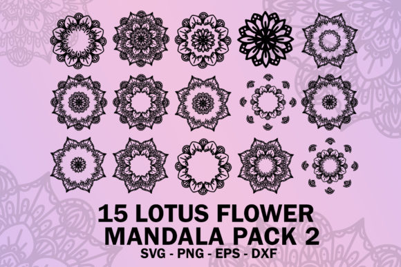 Download Lotus Flower Mandala Pack 2 - Flower Collection
