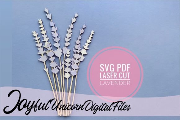 Download Lavender Laser Cut Flower SVG File - Premium Resources